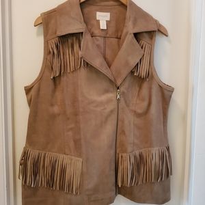 Unique fringe vest!